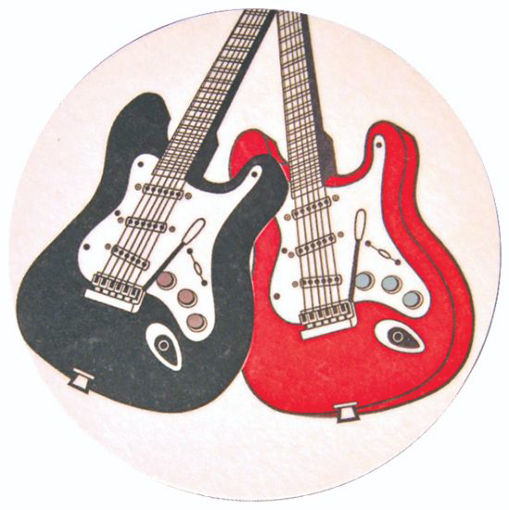 Picture of RED & BLACK ELECTRIC GUITARS COASTER